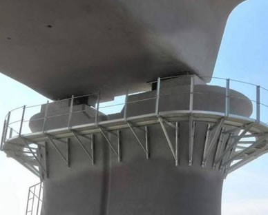 郑州高铁桥墩吊篮支架使用案例
